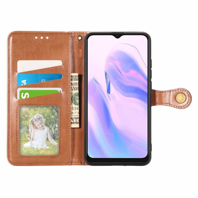 For Blackview A70 Solid Color Leather Buckle Phone Case with Lanyard & Photo Frame & Card Slot & Wallet & Stand Function