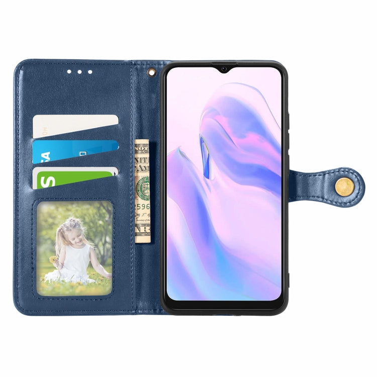 For Blackview A70 Solid Color Leather Buckle Phone Case with Lanyard & Photo Frame & Card Slot & Wallet & Stand Function