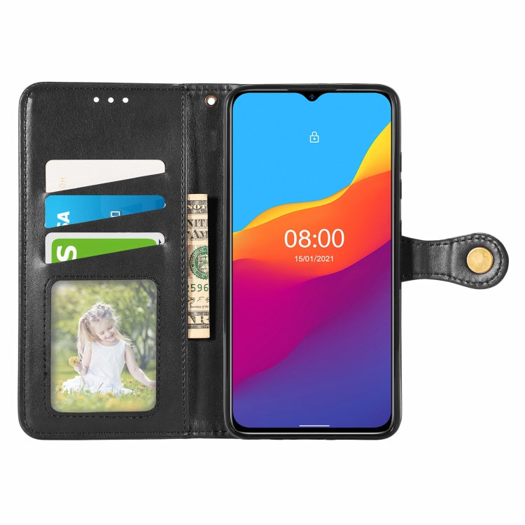 For Ulefone Note 10 Solid Color Leather Buckle Phone Case with Lanyard & Photo Frame & Card Slot & Wallet & Stand Function