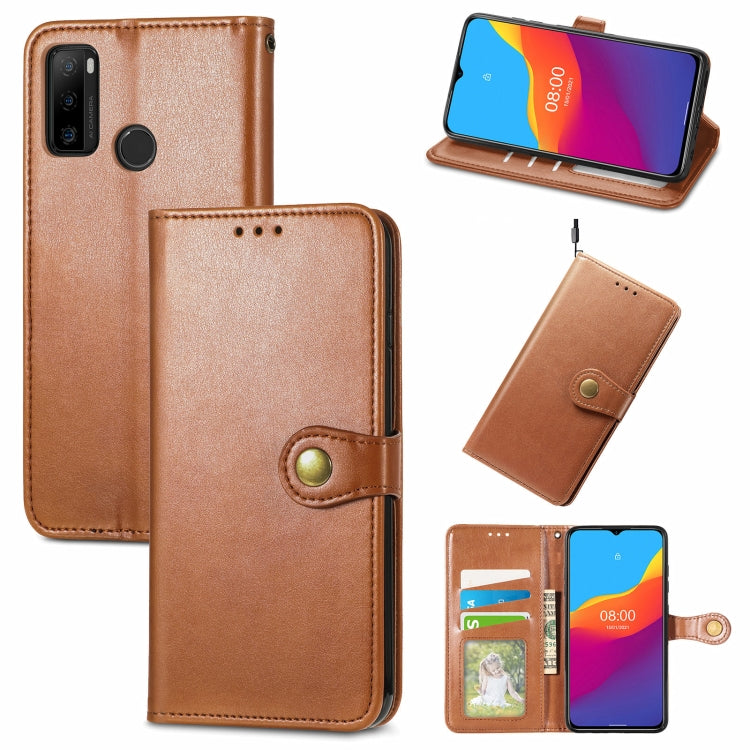 For Ulefone Note 10 Solid Color Leather Buckle Phone Case with Lanyard & Photo Frame & Card Slot & Wallet & Stand Function