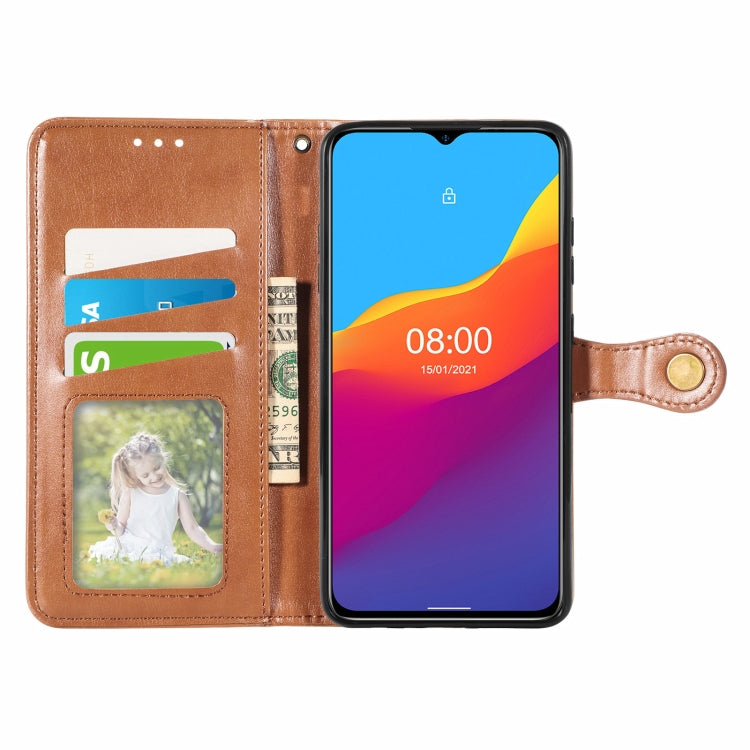 For Ulefone Note 10 Solid Color Leather Buckle Phone Case with Lanyard & Photo Frame & Card Slot & Wallet & Stand Function