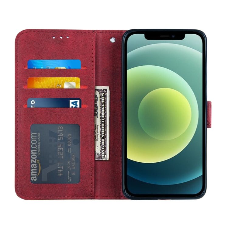 For iPhone 13 Pro Max Stitching Calf Texture Buckle Horizontal Flip Leather Case with Holder & Card Slots & Wallet & Lanyard