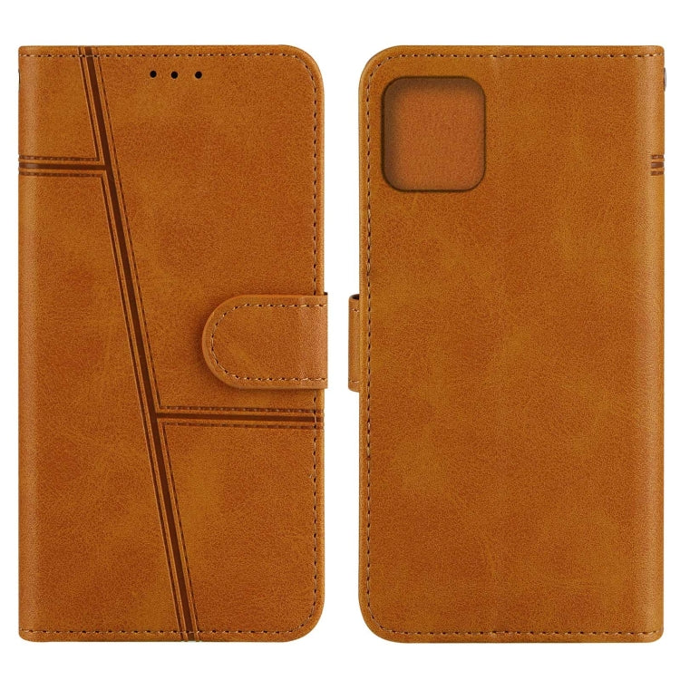 For iPhone 13 Pro Stitching Calf Texture Buckle Horizontal Flip Leather Case with Holder & Card Slots & Wallet & Lanyard