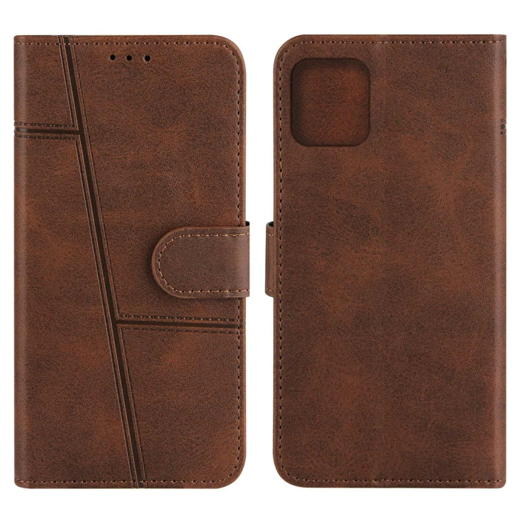 For iPhone 13 Pro Stitching Calf Texture Buckle Horizontal Flip Leather Case with Holder & Card Slots & Wallet & Lanyard