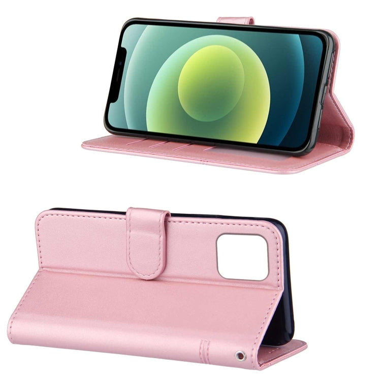 For iPhone 13 Stitching Calf Texture Buckle Horizontal Flip Leather Case with Holder & Card Slots & Wallet & Lanyard