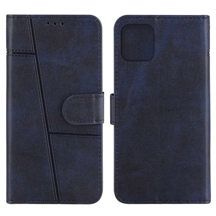 For iPhone 13 Stitching Calf Texture Buckle Horizontal Flip Leather Case with Holder & Card Slots & Wallet & Lanyard
