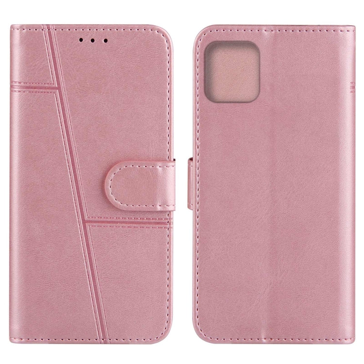 For iPhone 13 mini Stitching Calf Texture Buckle Horizontal Flip Leather Case with Holder & Card Slots & Wallet & Lanyard