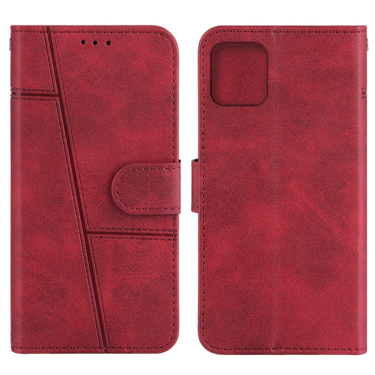 For iPhone 13 mini Stitching Calf Texture Buckle Horizontal Flip Leather Case with Holder & Card Slots & Wallet & Lanyard