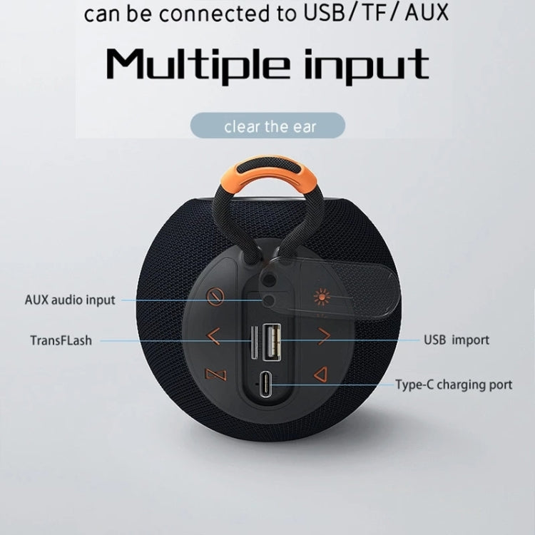 H52 Waterproof Stereo Wireless Bluetooth Speaker with Colorful Light Support USB/TF/AUX