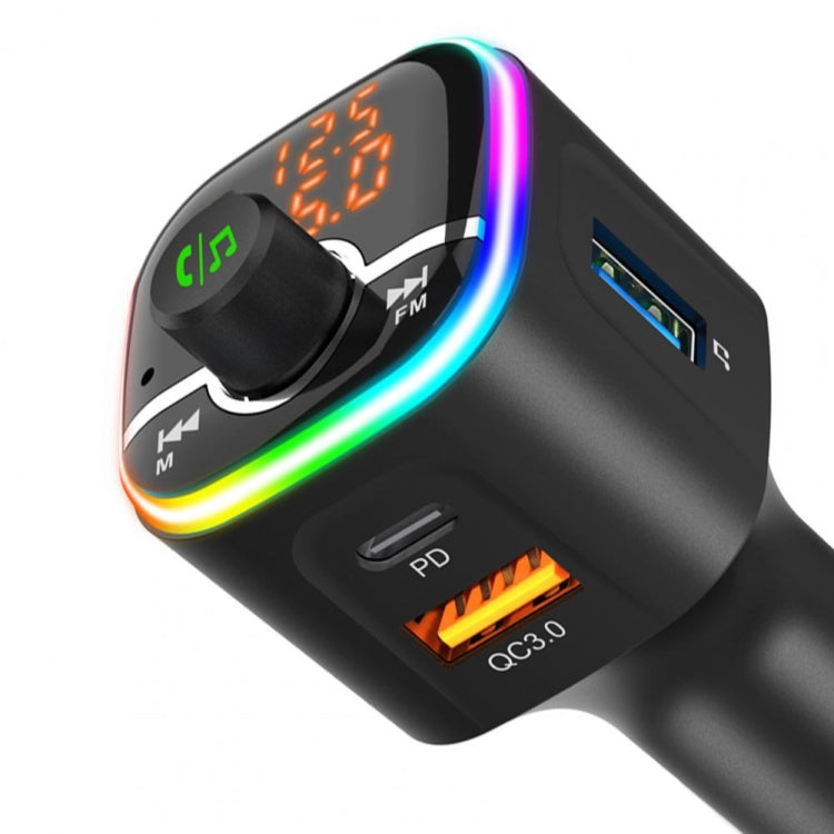 BC68 QC3.0 PD USB Car Charger Support FM Transmitter Hands-free MP3 Player