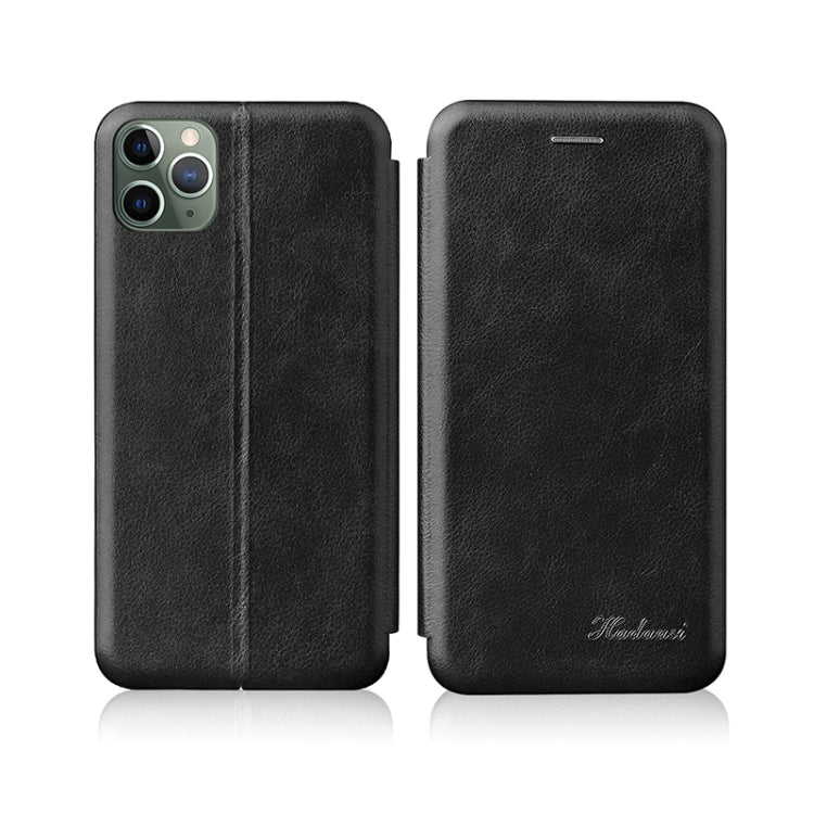 For iPhone 13 Pro Max  Integrated Voltage Retro Texture Magnetic TPU+PU Leather Case with Card Slot & Holder