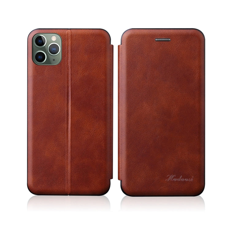 For iPhone 13 Integrated Voltage Retro Texture Magnetic TPU+PU Leather Case with Card Slot & Holder