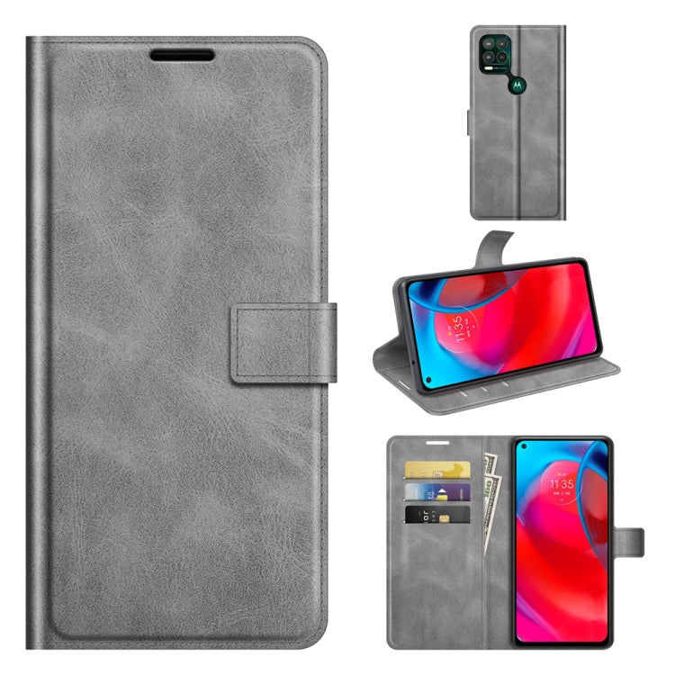 For Motorola G Stylus 5G Retro Calf Pattern Buckle Card Wallet Left and Right Flip Phone Holster with Bracket Function