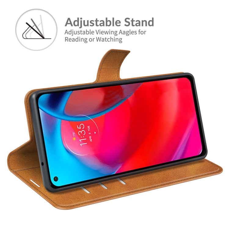 For Motorola G Stylus 5G Retro Calf Pattern Buckle Card Wallet Left and Right Flip Phone Holster with Bracket Function