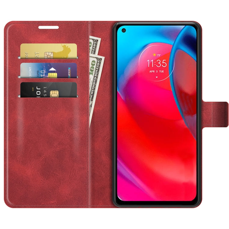 For Motorola G Stylus 5G Retro Calf Pattern Buckle Card Wallet Left and Right Flip Phone Holster with Bracket Function