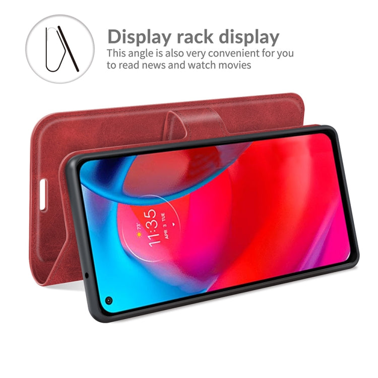 For Motorola G Stylus 5G Retro Calf Pattern Buckle Card Wallet Left and Right Flip Phone Holster with Bracket Function