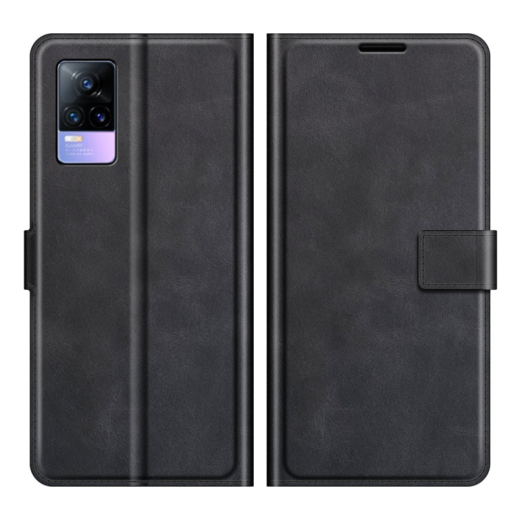 For vivo V21e / vivo Y73 2021 Retro Calf Pattern Buckle Card Wallet Left and Right Flip Phone Holster with Bracket Function
