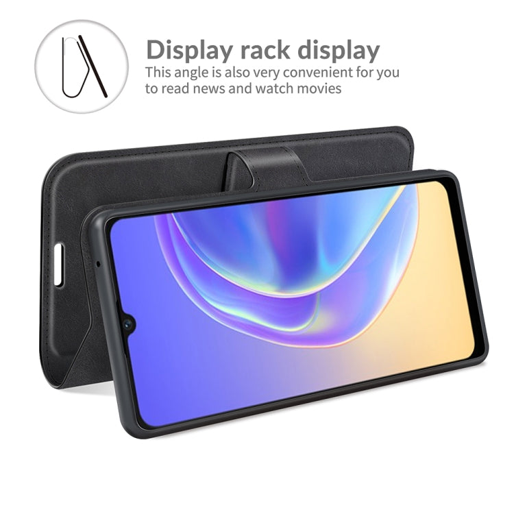 For vivo V21e / vivo Y73 2021 Retro Calf Pattern Buckle Card Wallet Left and Right Flip Phone Holster with Bracket Function