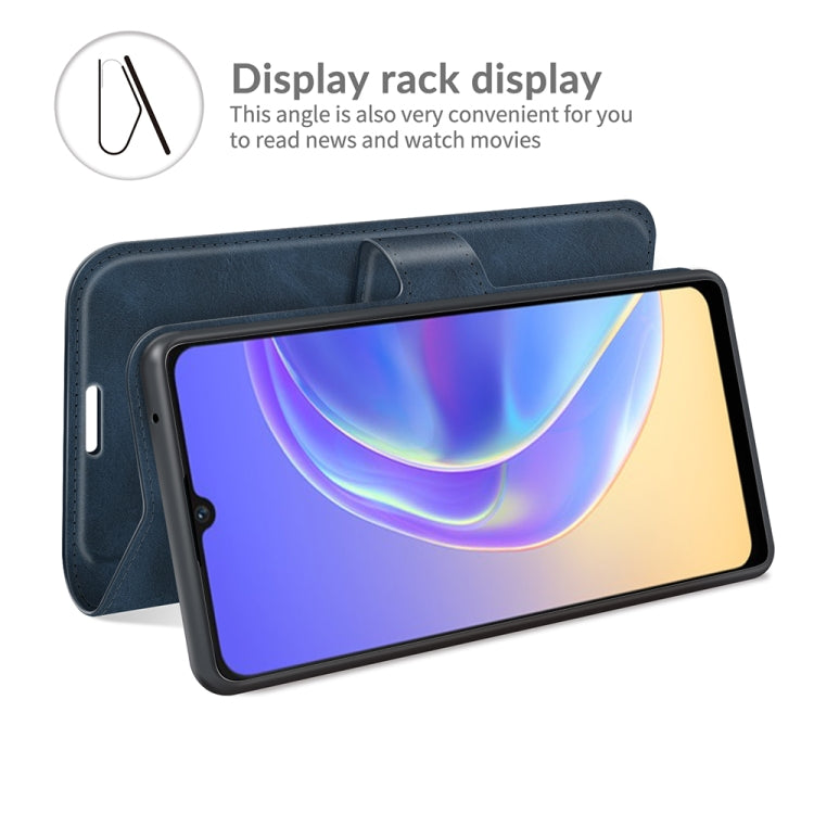 For vivo V21e / vivo Y73 2021 Retro Calf Pattern Buckle Card Wallet Left and Right Flip Phone Holster with Bracket Function