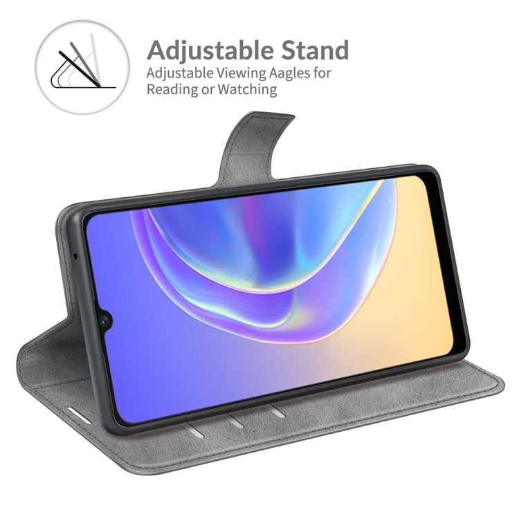 For vivo V21e / vivo Y73 2021 Retro Calf Pattern Buckle Card Wallet Left and Right Flip Phone Holster with Bracket Function