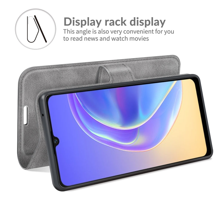 For vivo V21e / vivo Y73 2021 Retro Calf Pattern Buckle Card Wallet Left and Right Flip Phone Holster with Bracket Function