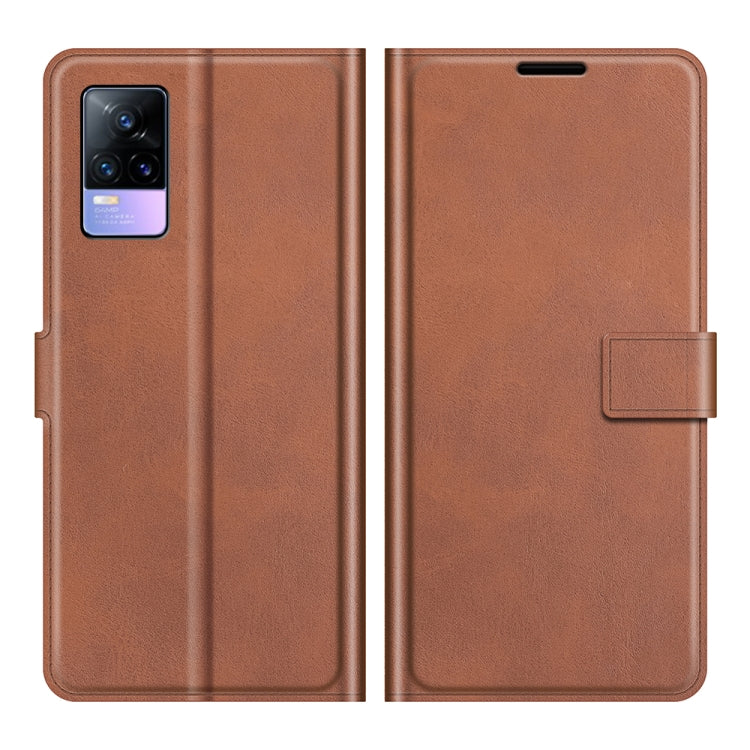 For vivo V21e / vivo Y73 2021 Retro Calf Pattern Buckle Card Wallet Left and Right Flip Phone Holster with Bracket Function