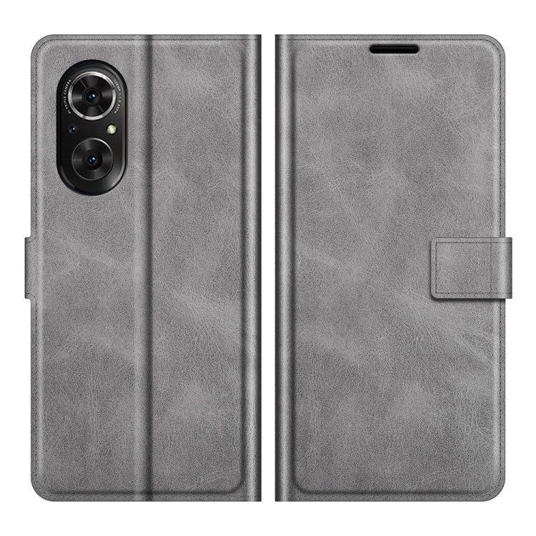 For Honor 50 SE Retro Calf Pattern Buckle Card Wallet Left and Right Flip Phone Holster with Bracket Function