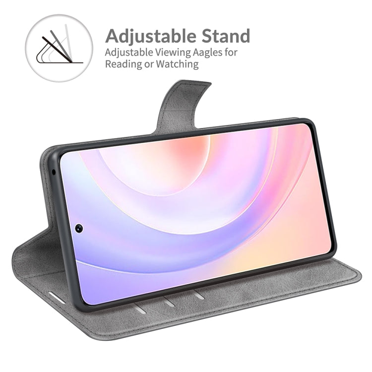 For Honor 50 SE Retro Calf Pattern Buckle Card Wallet Left and Right Flip Phone Holster with Bracket Function