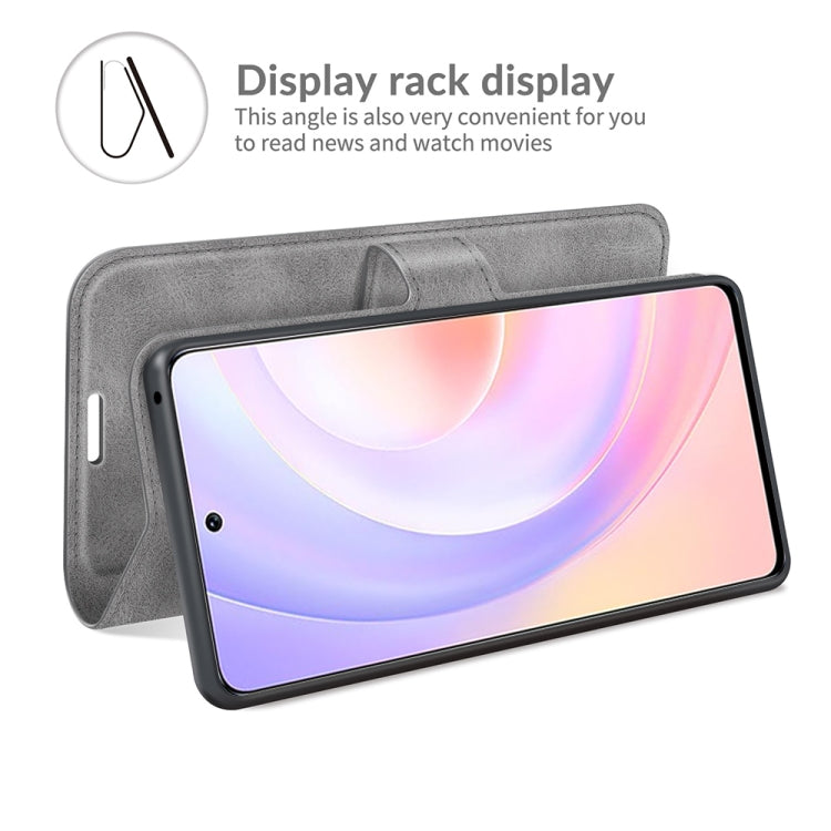 For Honor 50 SE Retro Calf Pattern Buckle Card Wallet Left and Right Flip Phone Holster with Bracket Function