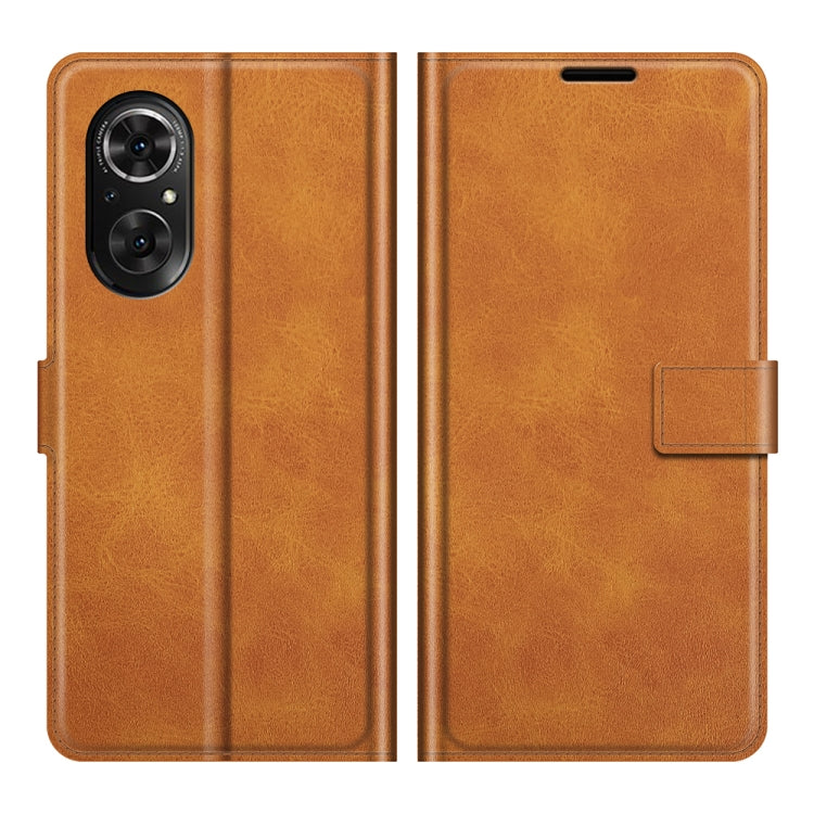 For Honor 50 SE Retro Calf Pattern Buckle Card Wallet Left and Right Flip Phone Holster with Bracket Function