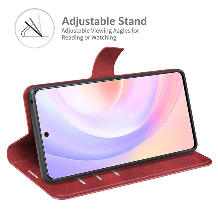 For Honor 50 SE Retro Calf Pattern Buckle Card Wallet Left and Right Flip Phone Holster with Bracket Function