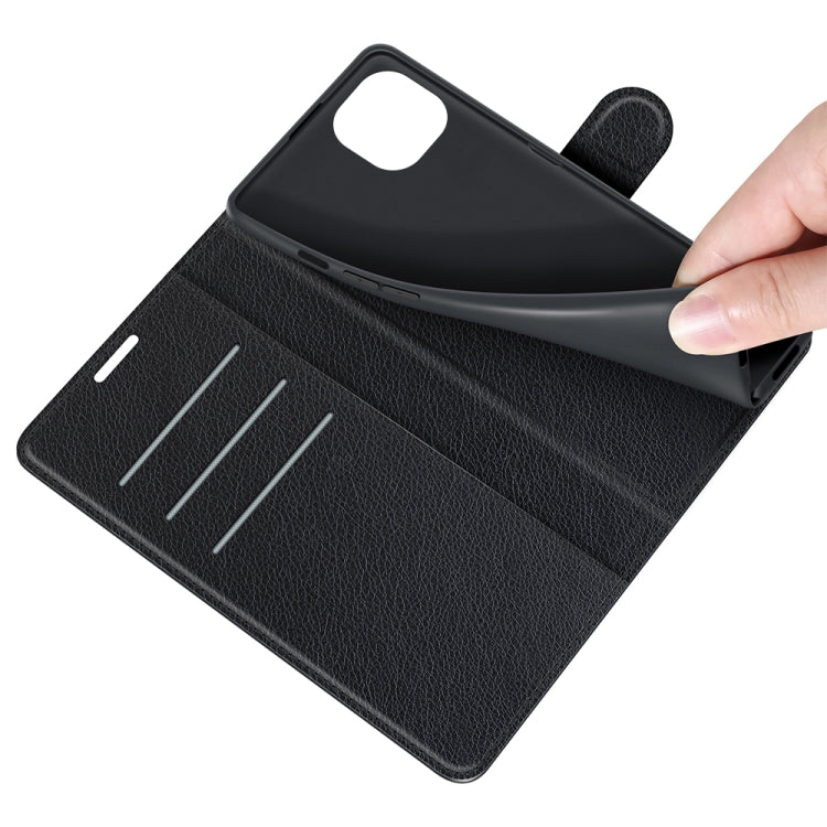 For iPhone 13 Litchi Texture Horizontal Flip Protective Case with Holder & Card Slots & Wallet