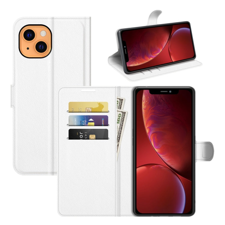 For iPhone 13 Litchi Texture Horizontal Flip Protective Case with Holder & Card Slots & Wallet