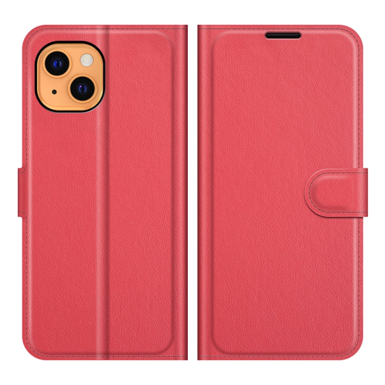 For iPhone 13 Litchi Texture Horizontal Flip Protective Case with Holder & Card Slots & Wallet