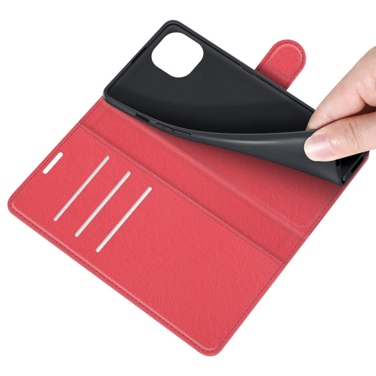 For iPhone 13 Litchi Texture Horizontal Flip Protective Case with Holder & Card Slots & Wallet
