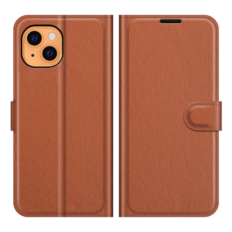 For iPhone 13 Litchi Texture Horizontal Flip Protective Case with Holder & Card Slots & Wallet