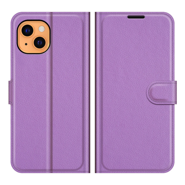For iPhone 13 Litchi Texture Horizontal Flip Protective Case with Holder & Card Slots & Wallet