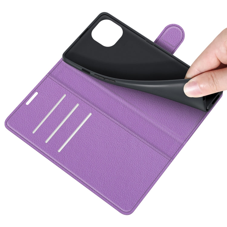 For iPhone 13 Litchi Texture Horizontal Flip Protective Case with Holder & Card Slots & Wallet