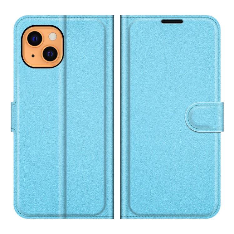 For iPhone 13 Litchi Texture Horizontal Flip Protective Case with Holder & Card Slots & Wallet
