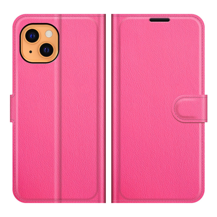 For iPhone 13 Litchi Texture Horizontal Flip Protective Case with Holder & Card Slots & Wallet