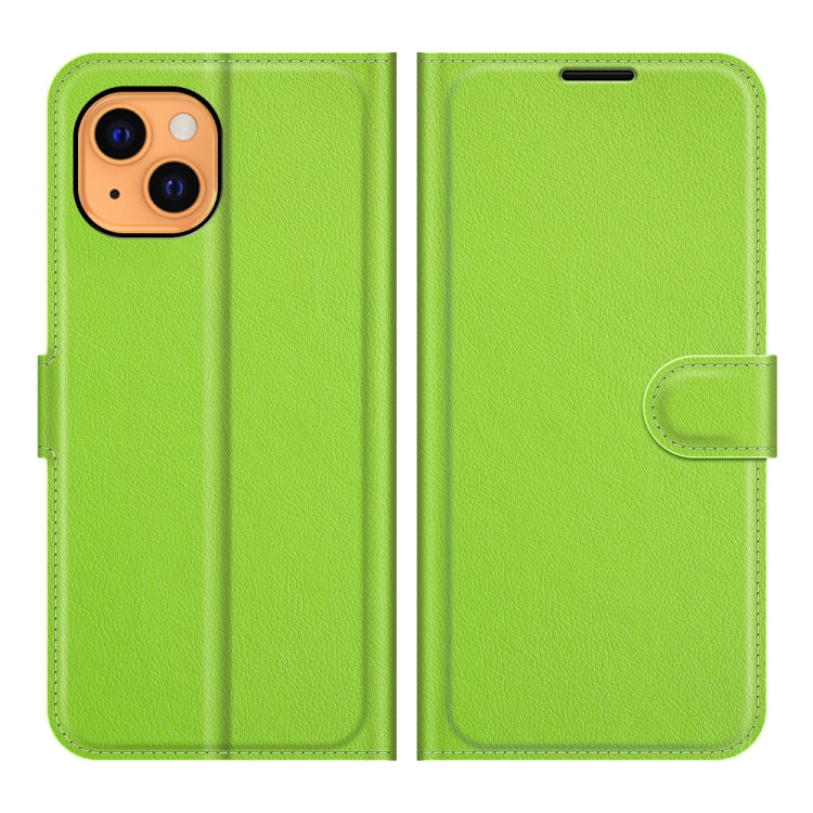 For iPhone 13 Litchi Texture Horizontal Flip Protective Case with Holder & Card Slots & Wallet