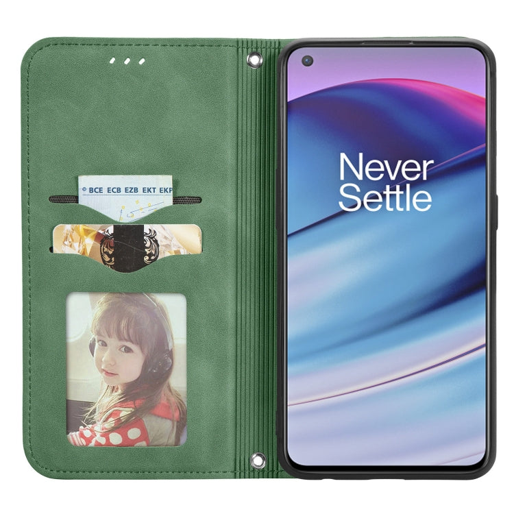 For OnePlus Nord CE 5G Retro Skin Feel Business Magnetic Horizontal Flip Leather Case with Holder & Card Slots & Wallet & Photo Frame