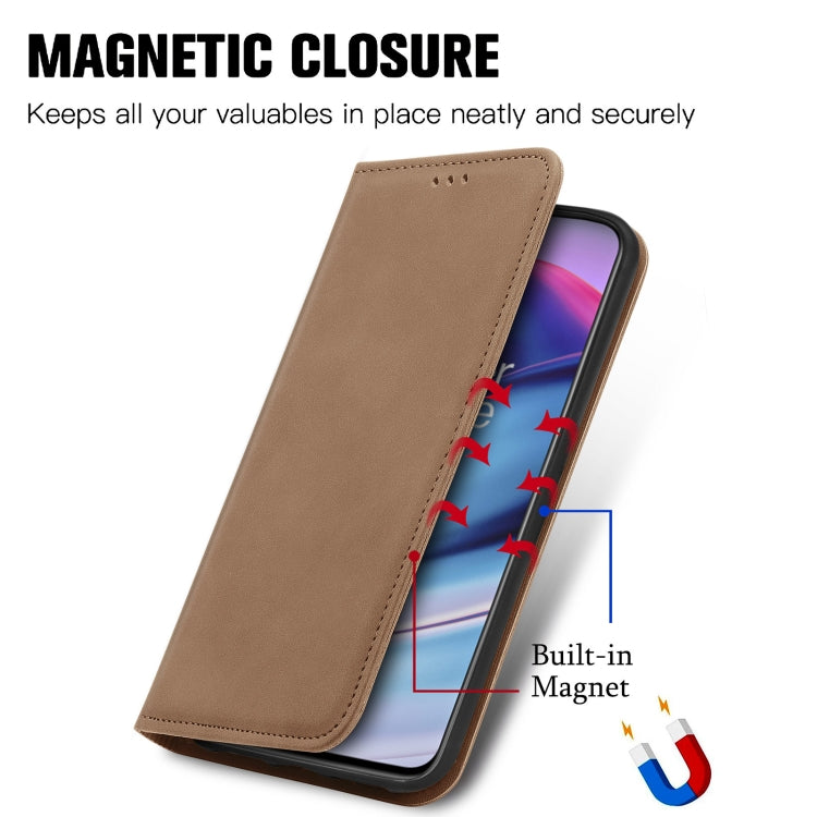 For OnePlus Nord CE 5G Retro Skin Feel Business Magnetic Horizontal Flip Leather Case with Holder & Card Slots & Wallet & Photo Frame