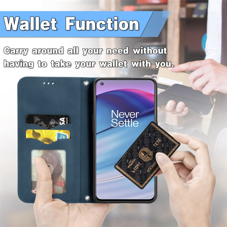 For OnePlus Nord CE 5G Retro Skin Feel Business Magnetic Horizontal Flip Leather Case with Holder & Card Slots & Wallet & Photo Frame