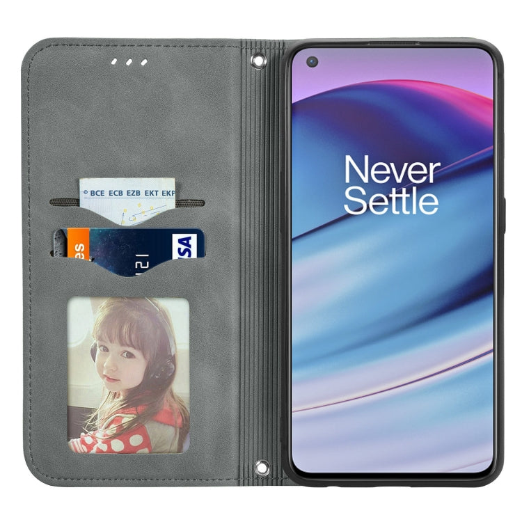 For OnePlus Nord CE 5G Retro Skin Feel Business Magnetic Horizontal Flip Leather Case with Holder & Card Slots & Wallet & Photo Frame