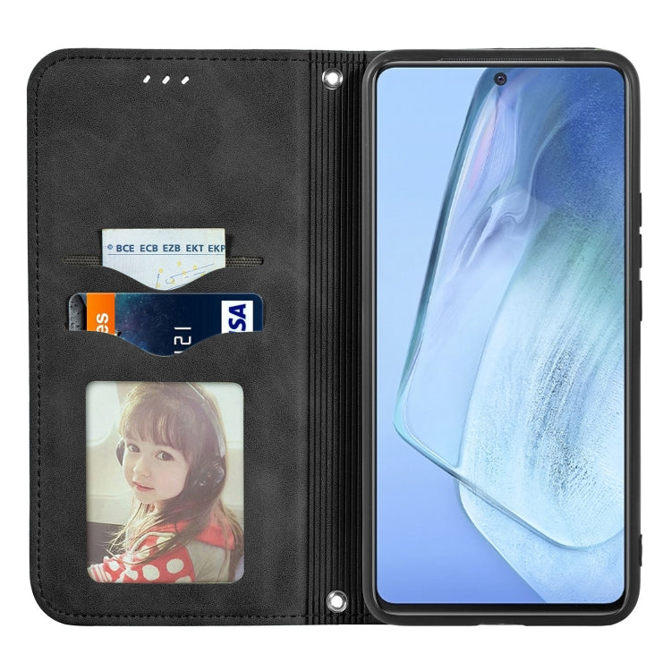 For vivo iQOO Neo 5 Retro Skin Feel Business Magnetic Horizontal Flip Leather Case with Holder & Card Slots & Wallet & Photo Frame