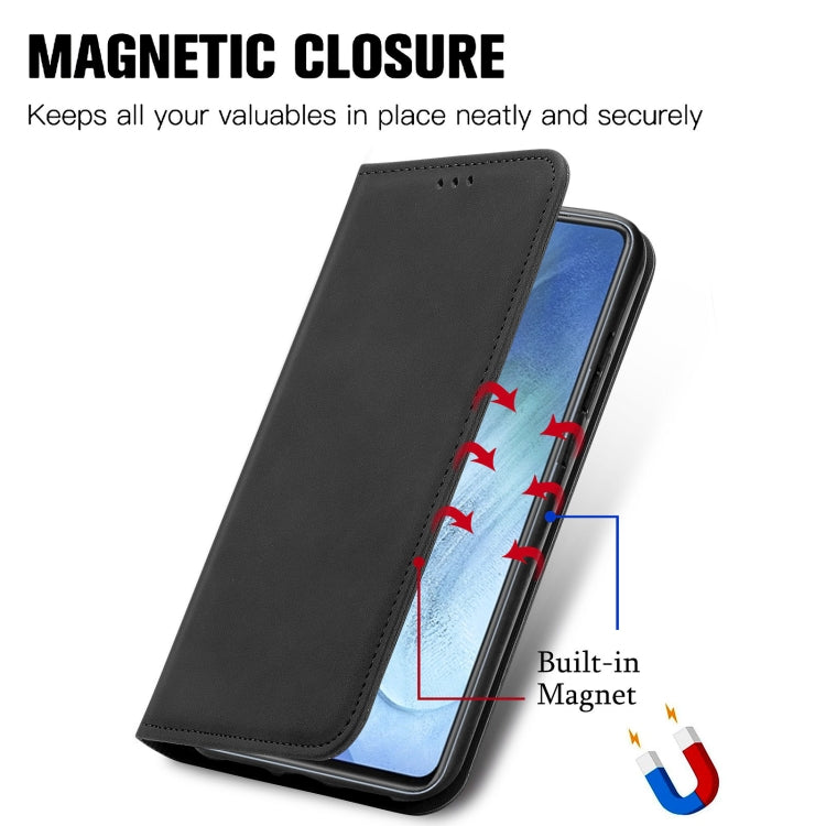 For vivo iQOO Neo 5 Retro Skin Feel Business Magnetic Horizontal Flip Leather Case with Holder & Card Slots & Wallet & Photo Frame