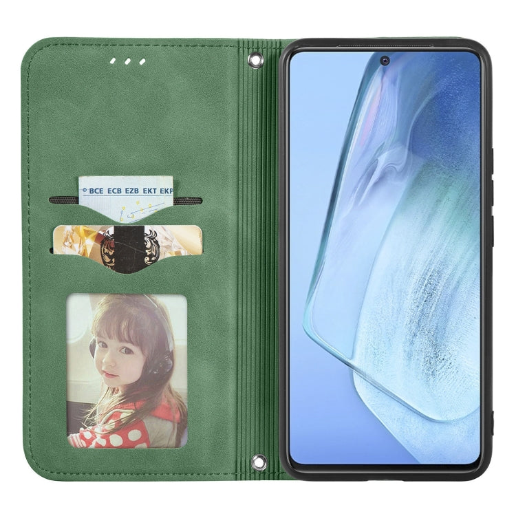 For vivo iQOO Neo 5 Retro Skin Feel Business Magnetic Horizontal Flip Leather Case with Holder & Card Slots & Wallet & Photo Frame