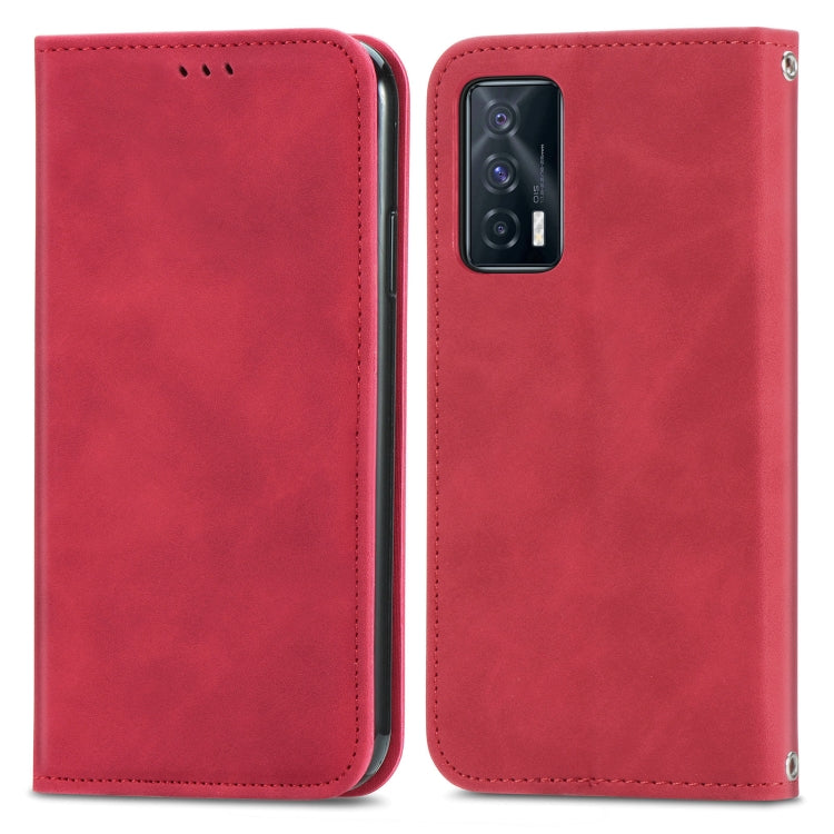 For vivo iQOO Neo 5 Retro Skin Feel Business Magnetic Horizontal Flip Leather Case with Holder & Card Slots & Wallet & Photo Frame