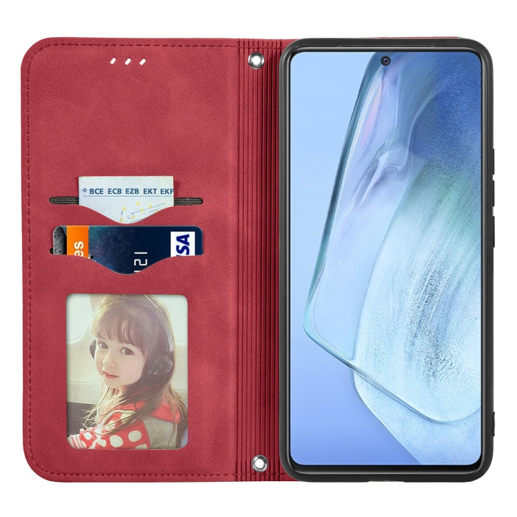 For vivo iQOO Neo 5 Retro Skin Feel Business Magnetic Horizontal Flip Leather Case with Holder & Card Slots & Wallet & Photo Frame